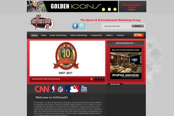 Invictus theme site design template sample