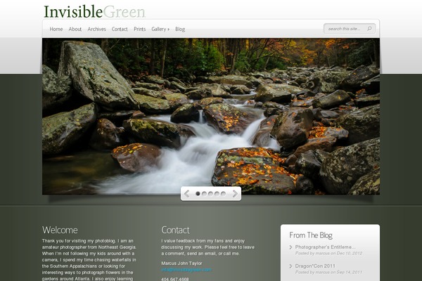 invisiblegreen.com site used Gridsby