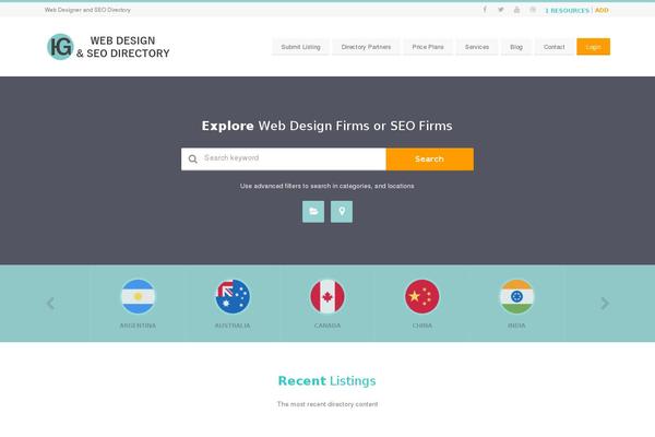 Frog-wp theme site design template sample