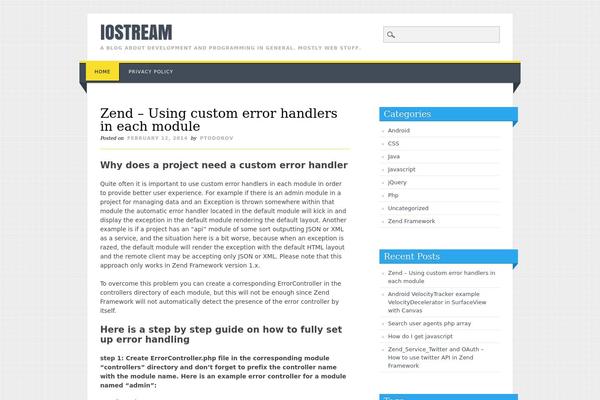 Living Journal theme site design template sample