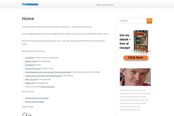 Ignition theme site design template sample