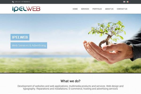 One Page theme site design template sample