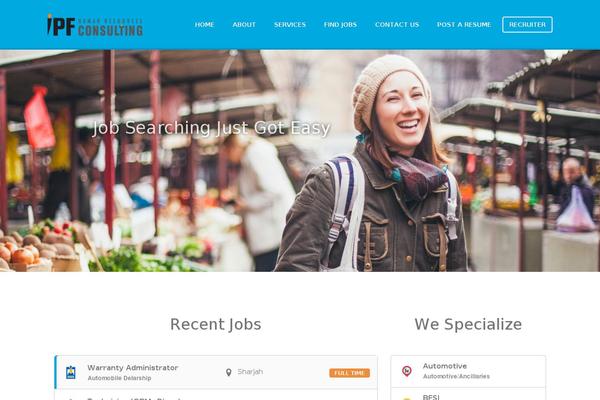 Jobify theme site design template sample
