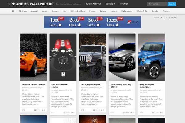 Pinable theme site design template sample