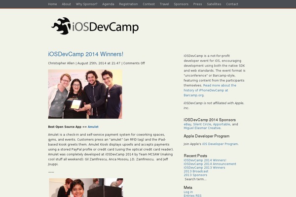 iphonedevcamp.org site used Iphonedevcamp