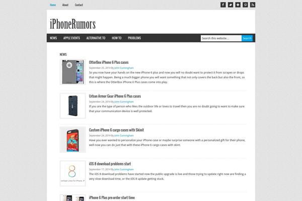 News theme site design template sample