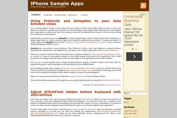 Prosense theme site design template sample