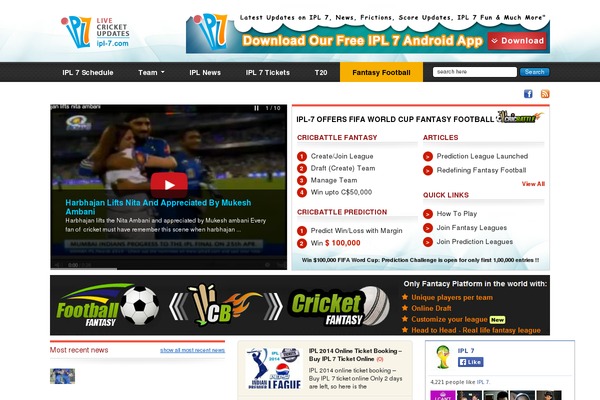 Site using Floating Adsense Bar plugin