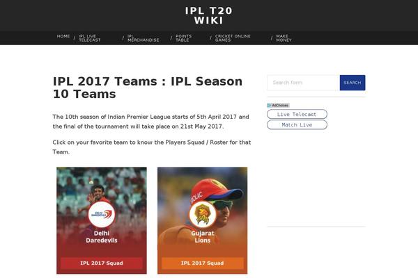 iplt20wiki.com site used Amaranthine