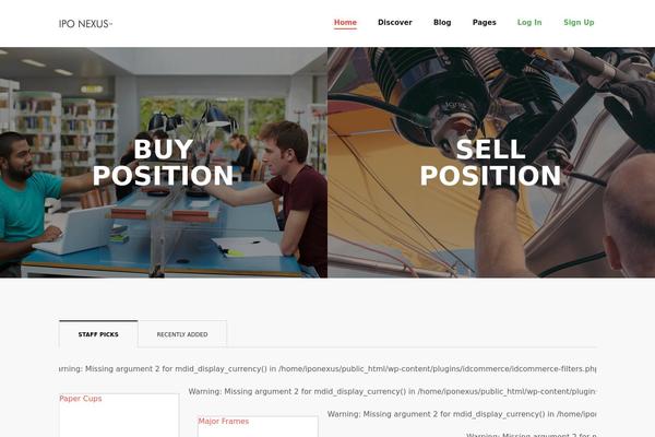 Site using Idcommerce plugin