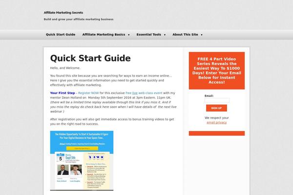 Vantage theme site design template sample