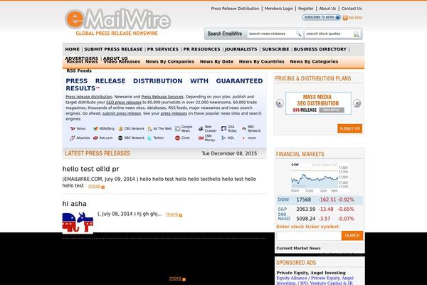 Investors-newswire theme site design template sample