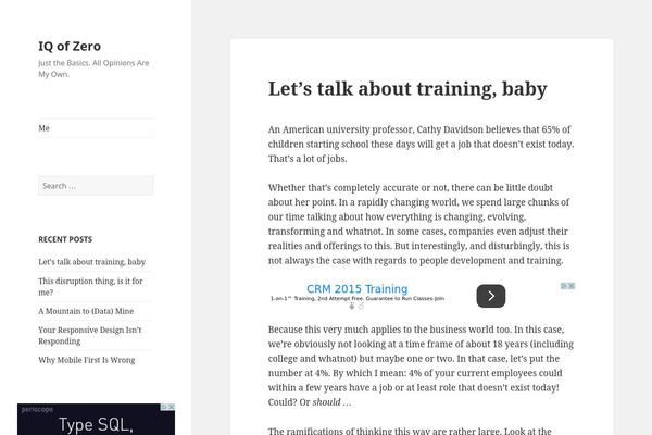 Twenty Fifteen theme site design template sample