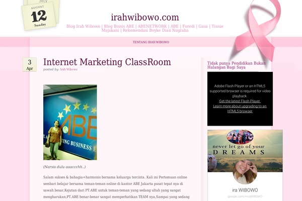 One Day at a Time theme site design template sample