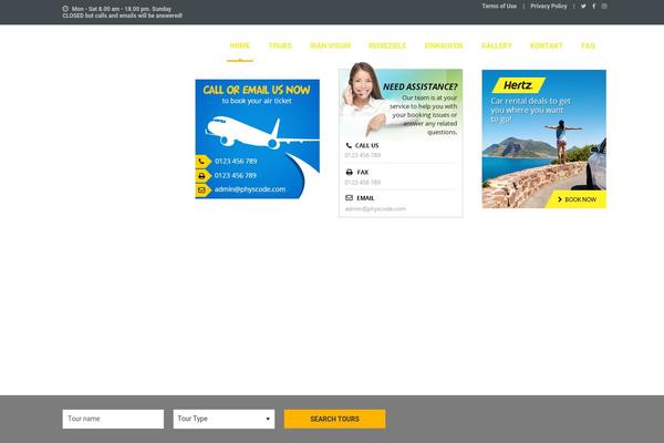 Site using Travel-booking plugin