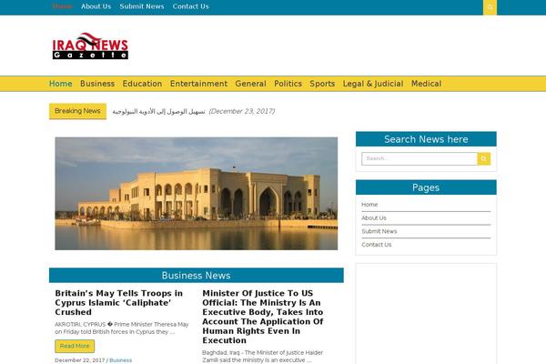 iraqnewsgazette.com site used Magzimum