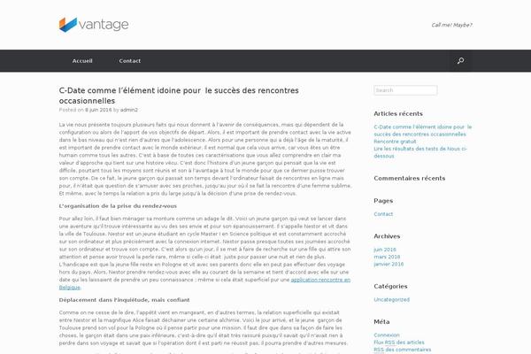 Vantage theme site design template sample