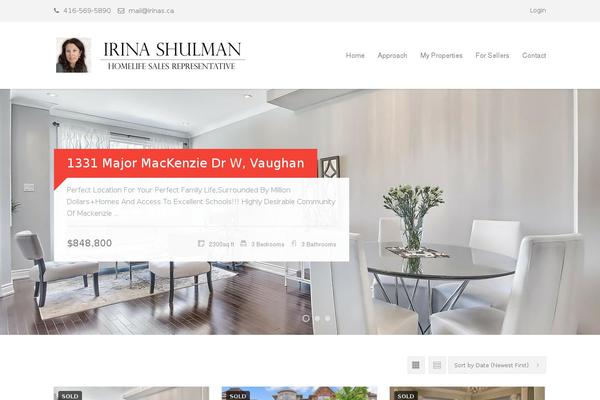Realty theme site design template sample