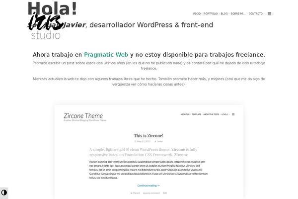 Zircone theme site design template sample