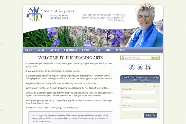 Iris theme site design template sample