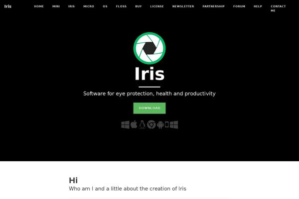 Iris theme site design template sample