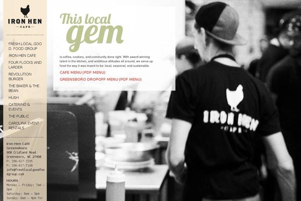 ironhen.com site used Freshlocalgood