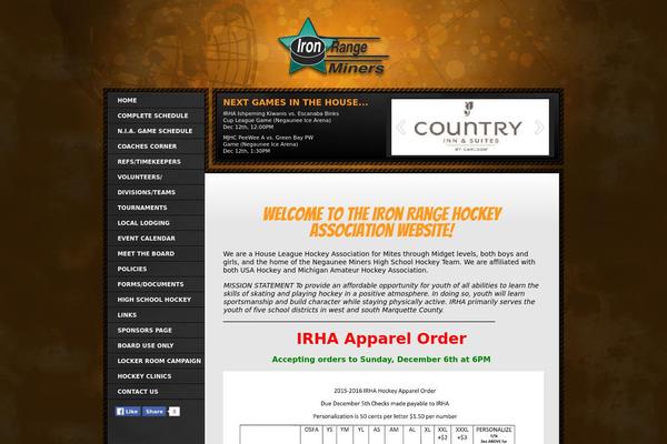 Hockey theme site design template sample