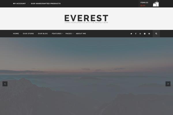 Everest theme site design template sample