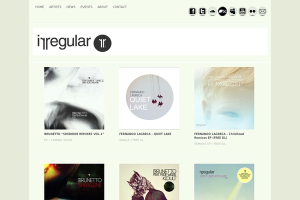 irregularlabel.com site used Gridportfolio