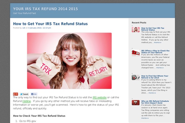Site using Extensive Recent Posts Widget plugin