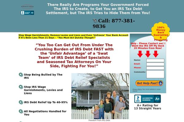 irsdebt-relief.com site used Elkie
