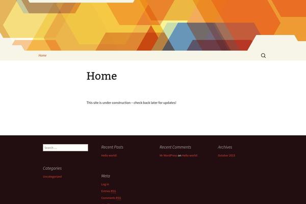 Twenty Thirteen theme site design template sample