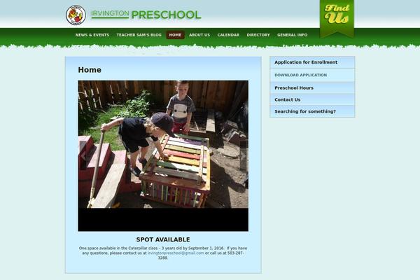 irvingtonpreschool.org site used Wpchurch