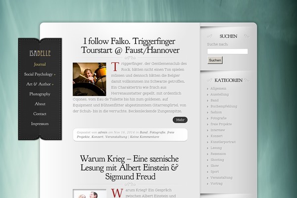Memoir theme site design template sample
