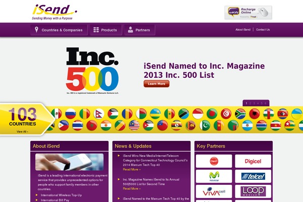 iSend theme websites examples