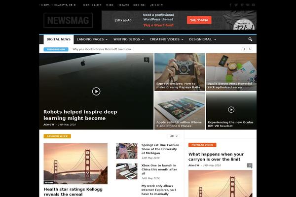 NewsMag theme site design template sample
