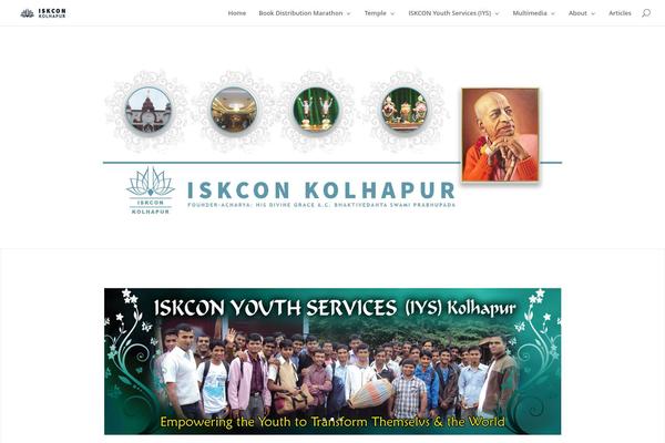 iskconkolhapur.com site used Divi