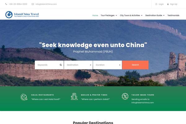 Traveltour-child theme site design template sample