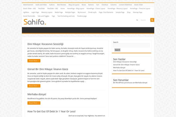 Sahifa theme site design template sample
