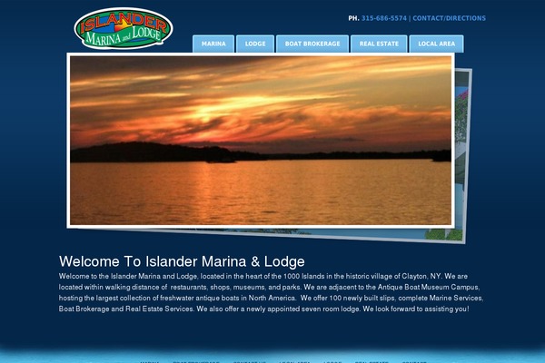 Island theme site design template sample