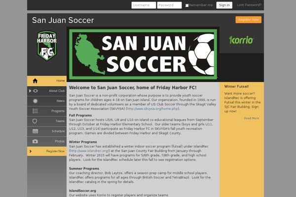 islandsoccer.org site used Korrio-v2