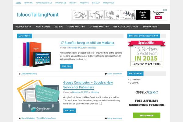 Merlin theme site design template sample