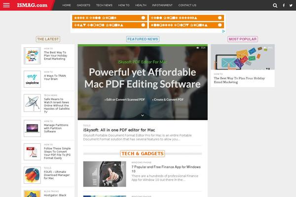 Flex Mag theme site design template sample