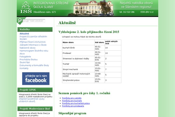 iss-slany.cz site used Iss