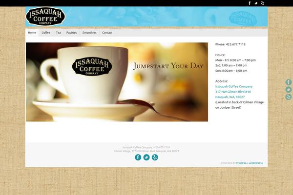 Tempera theme site design template sample