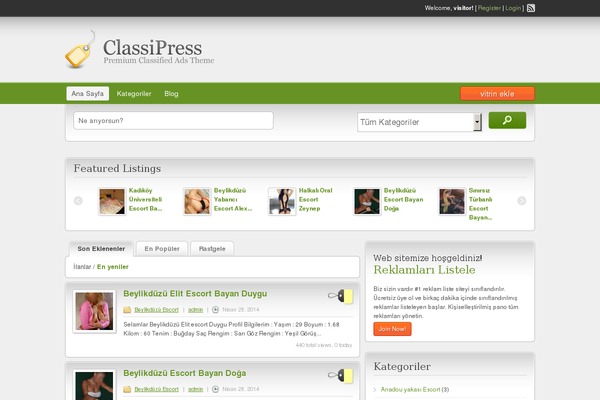 istanbul112.biz site used Classipress3.3