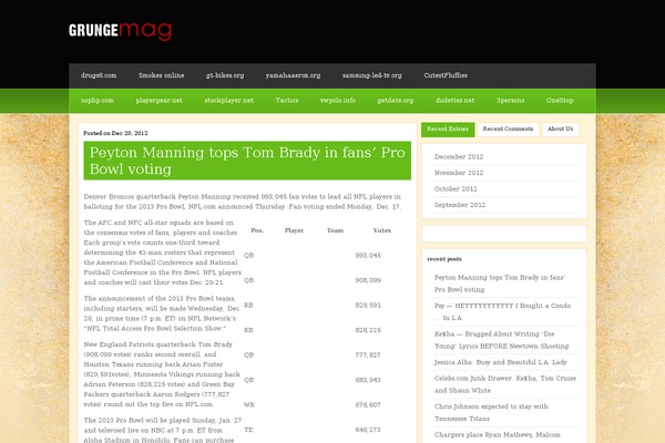 GrungeMag theme site design template sample