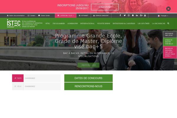 istec.fr site used Bubble