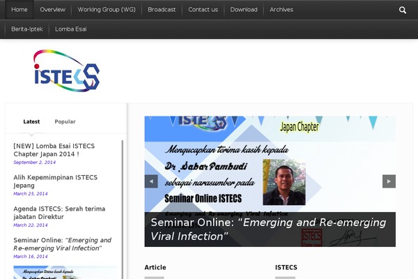 istecs.org site used Newses