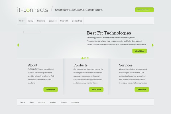 Minimal theme site design template sample
